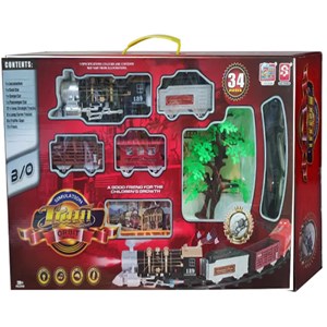 قطار اسباب بازی بزرگ دودزا 34 تکه Train _ماشین اسباب بازی